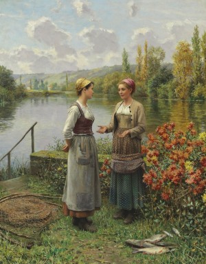 Two women in a landscape
